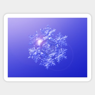 Sparkling Fractal Snowflake Sticker